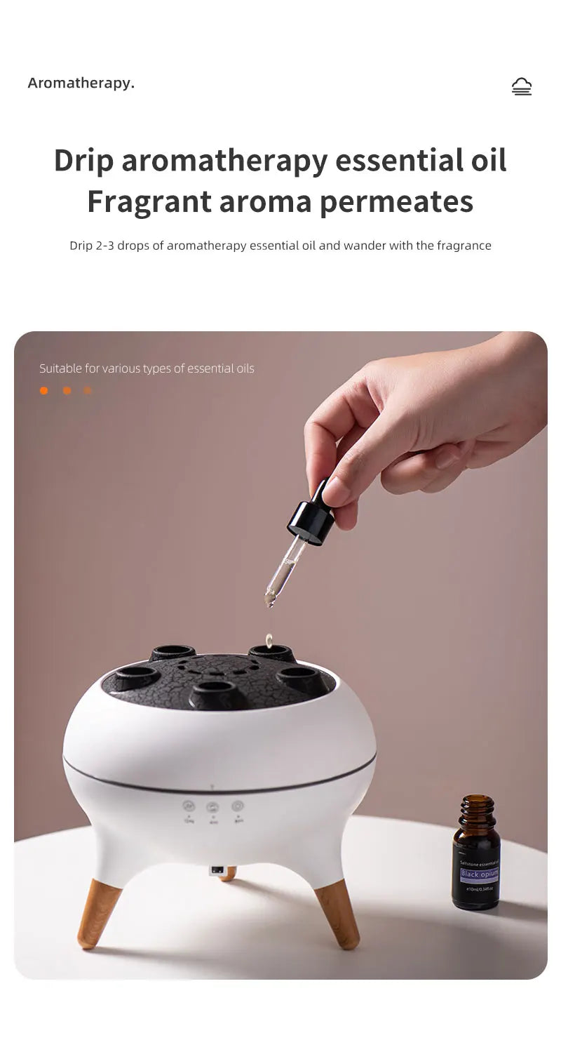 HomeFyZy Dynamic JellyMist™ - Air Humidifier 250ml Essential Oil Diffuser Remote Control with 7 Colorful Night Lights