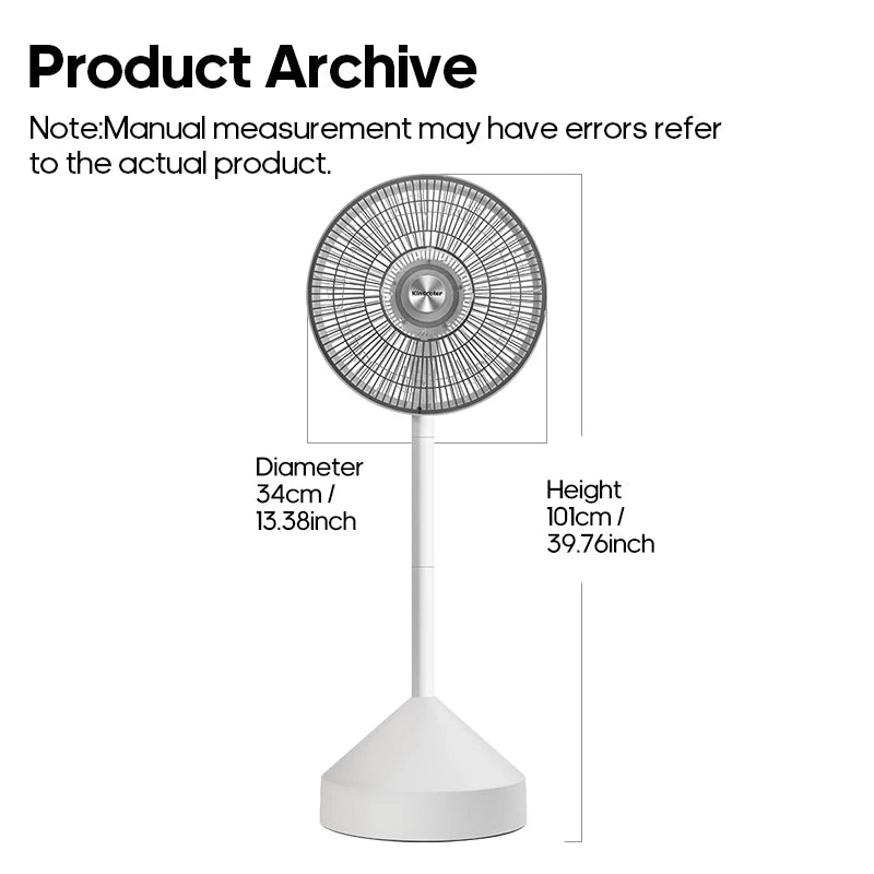 HomeFyzy BreezePro™ – 4-Speed Silent Air Circulator Fan with Remote Control