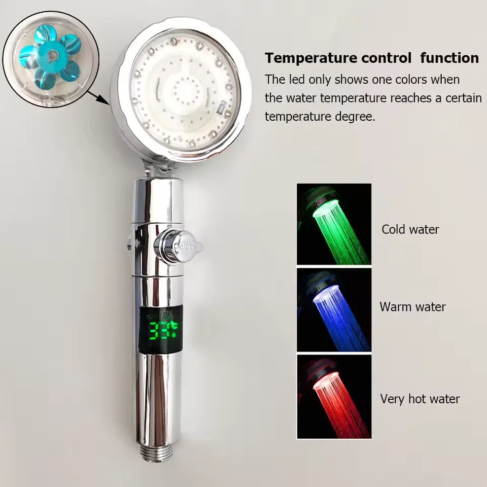 HomeFyZy TempGlow Shower Head™ - LED Digital Temperature Display Shower Head Temperature Control