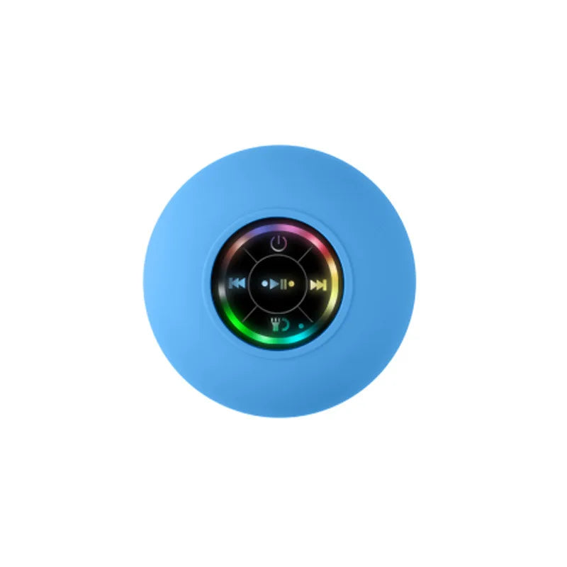 HomeFyZy AquaBeat Shower Speaker™- Mini Bluetooth Speaker RGB Light with Suction Cup Mic