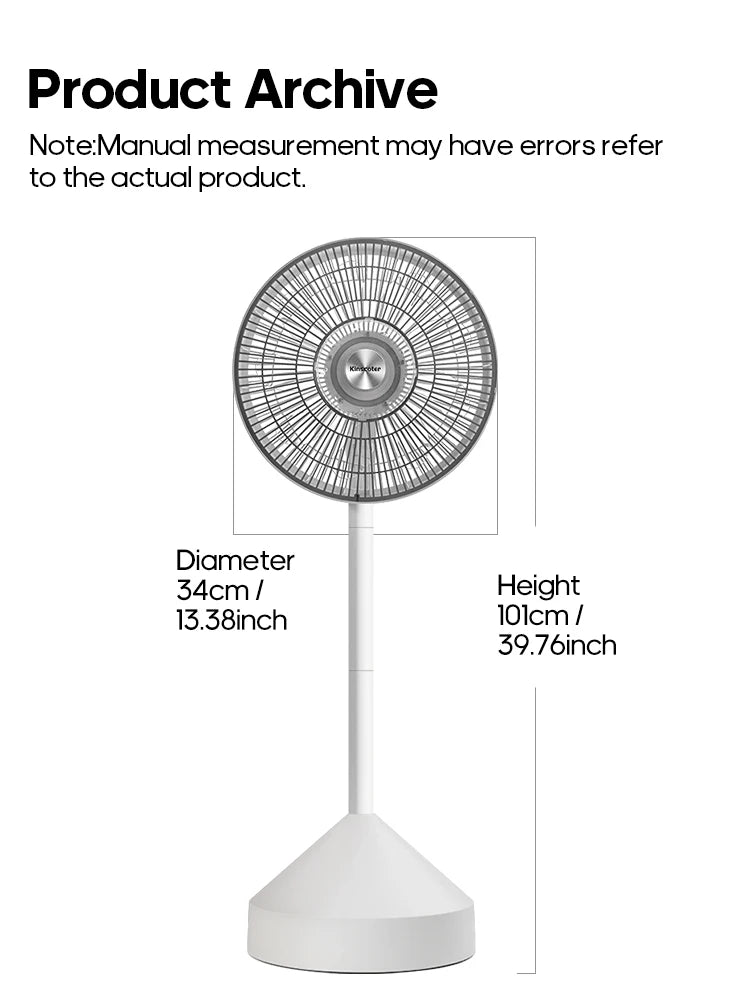 HomeFyzy BreezePro™ – 4-Speed Silent Air Circulator Fan with Remote Control