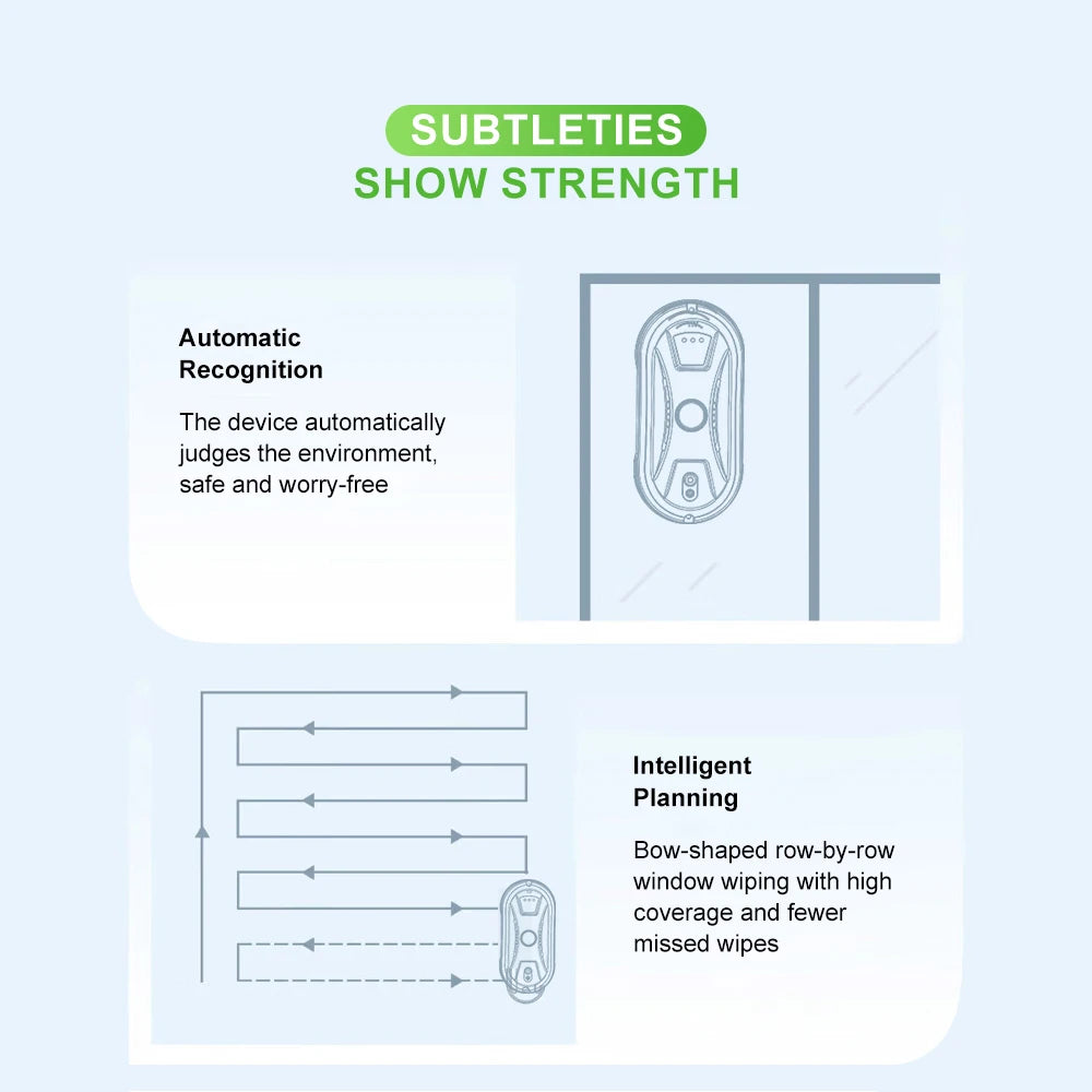 HomeFyZy Window Shine Bot™ Ultra thin Robot Vacuum Cleaner Remote Control for Home