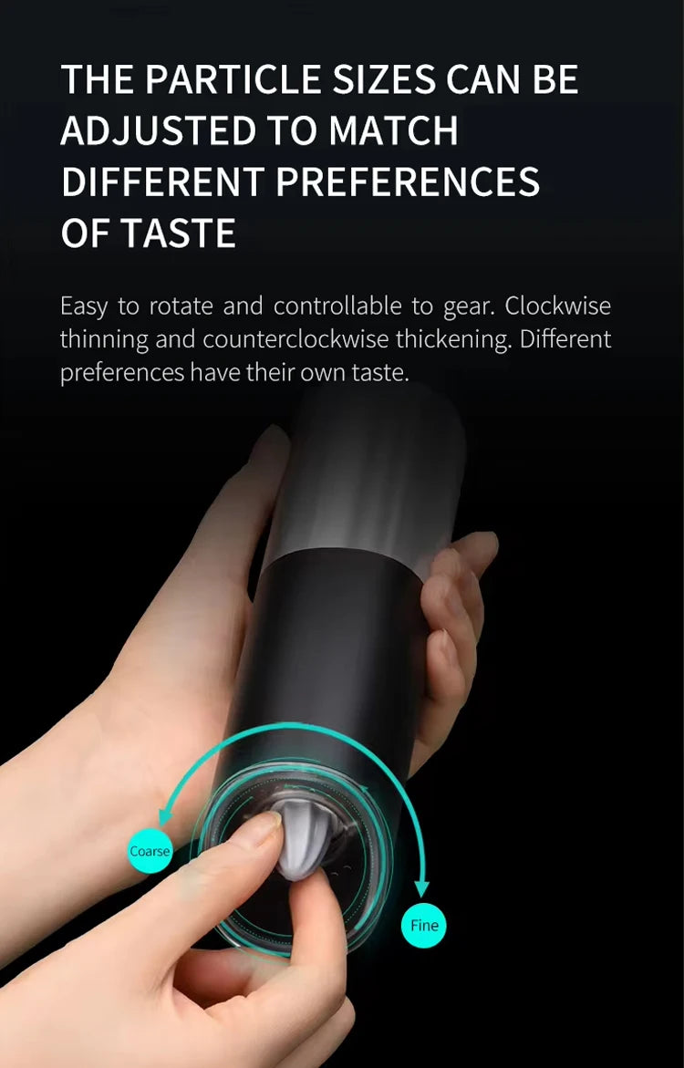 HomeFyZy SeasonPro™ - Electric Automatic Salt and Pepper Grinder Set with Led Light Grinder