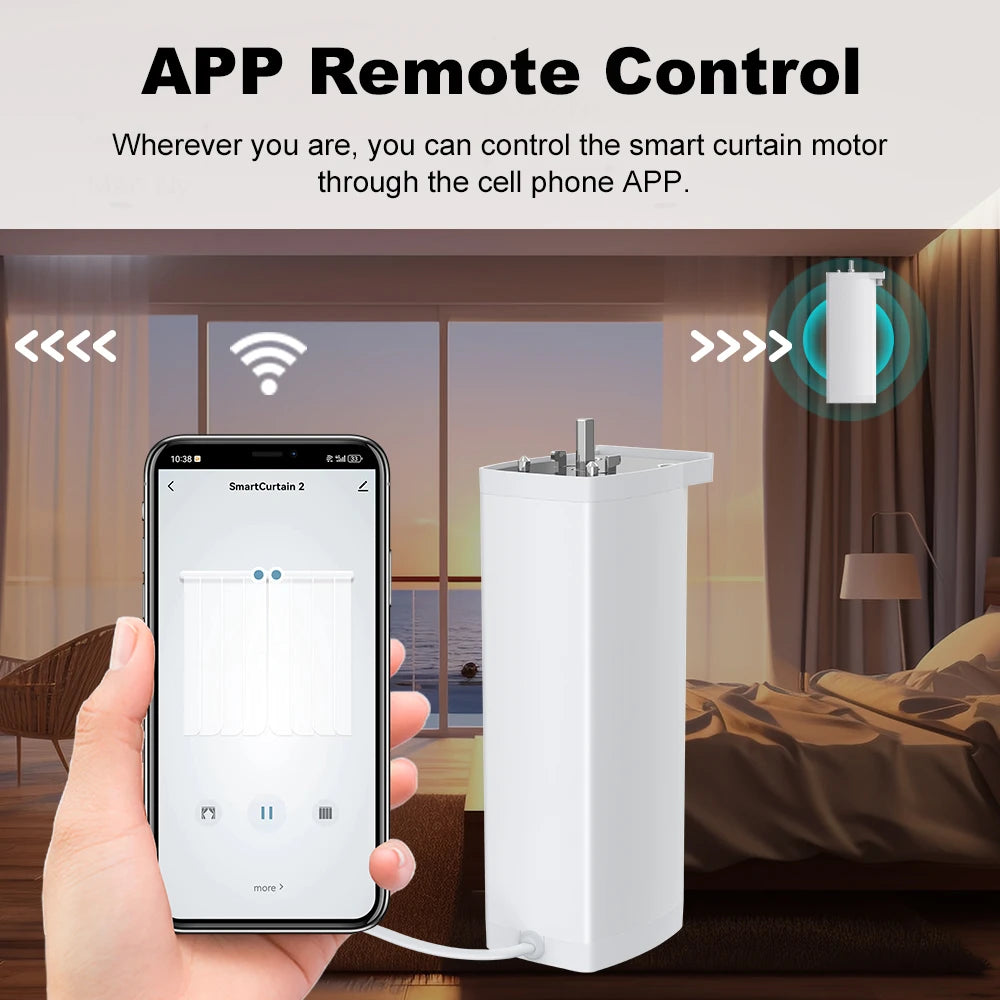 HomeFyzy AutoCurtain Pro™ Smart Zigbee/WiFi Electric Shutter Curtain Motor
