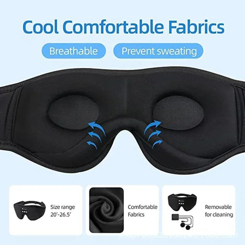HomeFyZy 3D DreamMask™ - Eye Mask Bluetooth Music Play Sleeping Headphones with Built-in HD Speaker Mask For Sleep Headphones Wireless Air Travel 5.0
