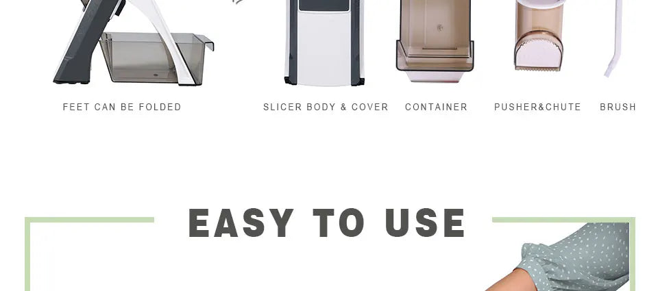 HomeFyzy SlicePro™ – Adjustable Mandoline Food Slicer