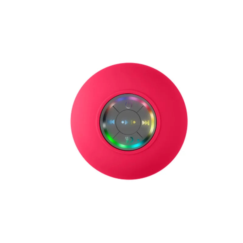 HomeFyZy AquaBeat Shower Speaker™- Mini Bluetooth Speaker RGB Light with Suction Cup Mic