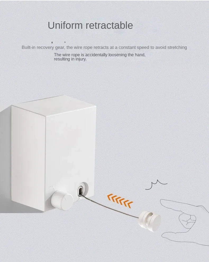 HomeFyZy FlexDry Retractable Line™ - Retractable Clothesline Stainless Seel, Space-Saving