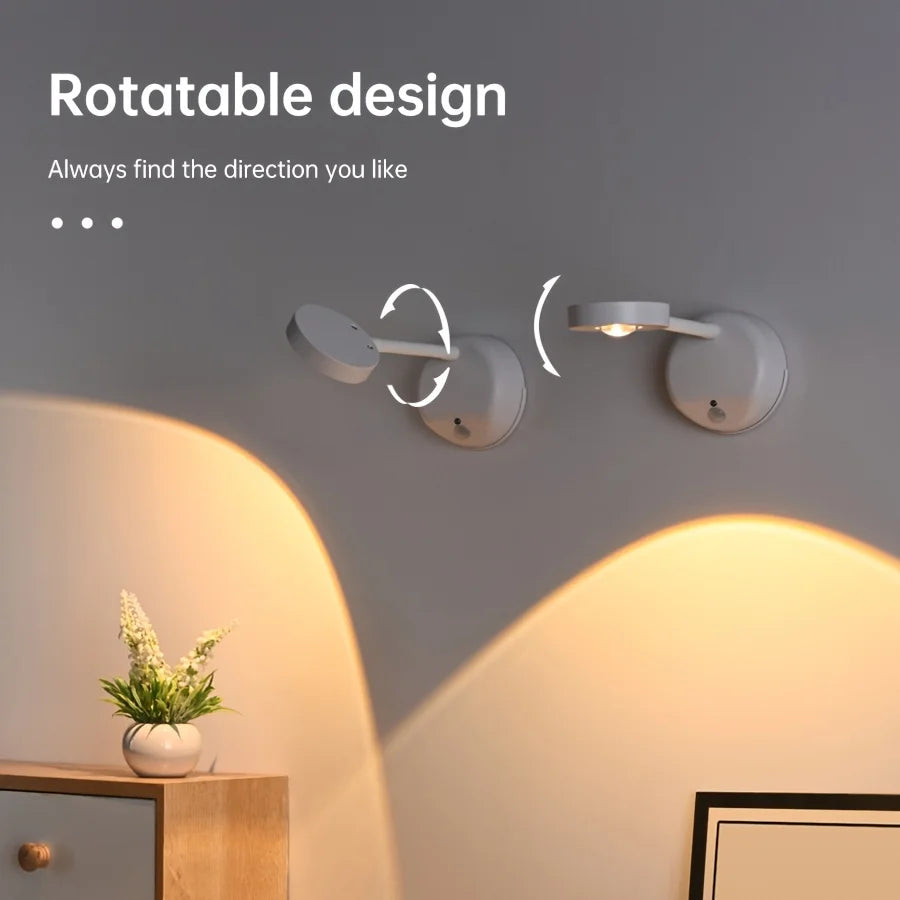 HomeFyZy MotionGlow™ - Wireless Motion Sensor Light LED USB Rechargeable Wall Lamp