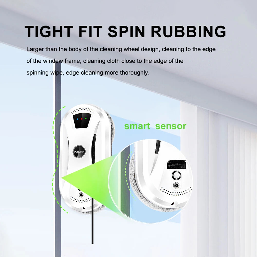 HomeFyZy Window Shine Bot™ Ultra thin Robot Vacuum Cleaner Remote Control for Home