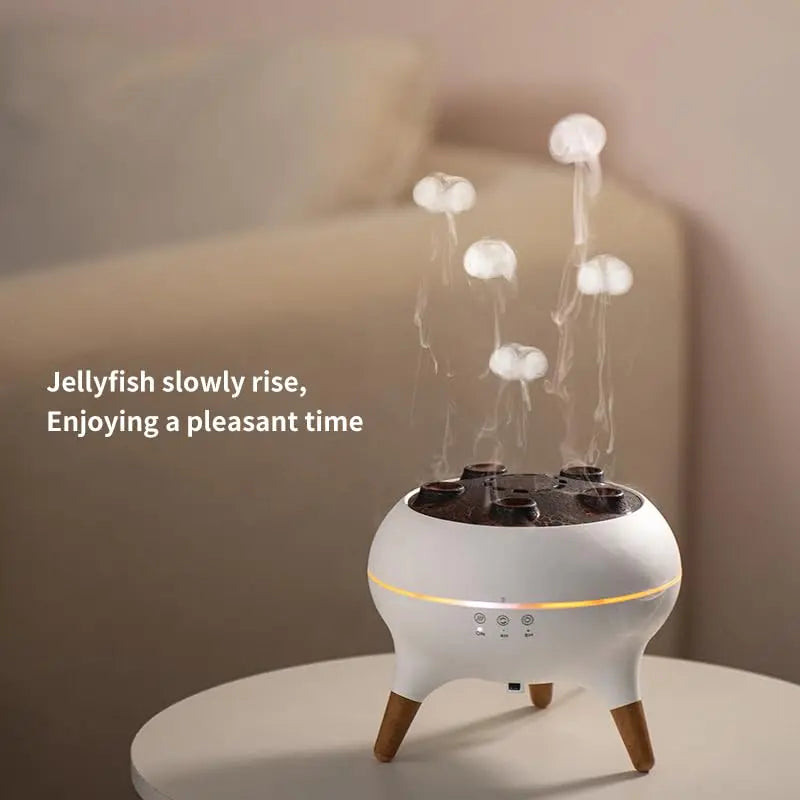 HomeFyZy Dynamic JellyMist™ - Air Humidifier 250ml Essential Oil Diffuser Remote Control with 7 Colorful Night Lights