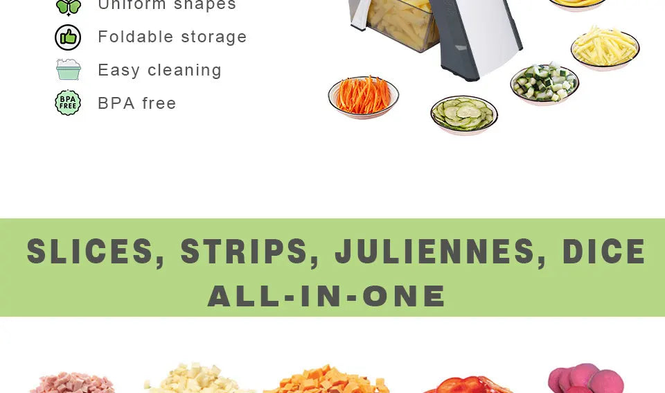 HomeFyzy SlicePro™ – Adjustable Mandoline Food Slicer