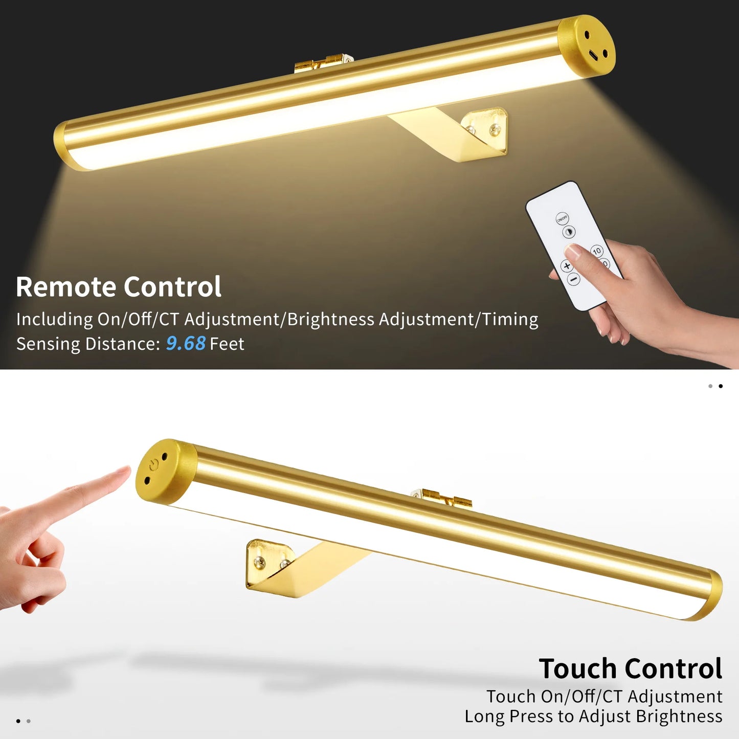 HomeFyZy MirrorGlow™ Remote Control LED Wall Light USB Charging