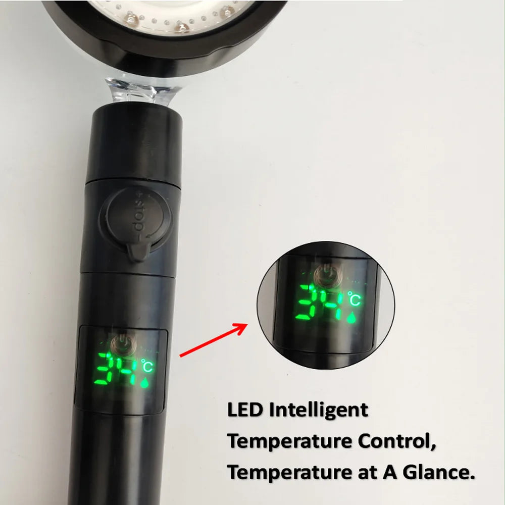 HomeFyZy TempGlow Shower Head™ - LED Digital Temperature Display Shower Head Temperature Control
