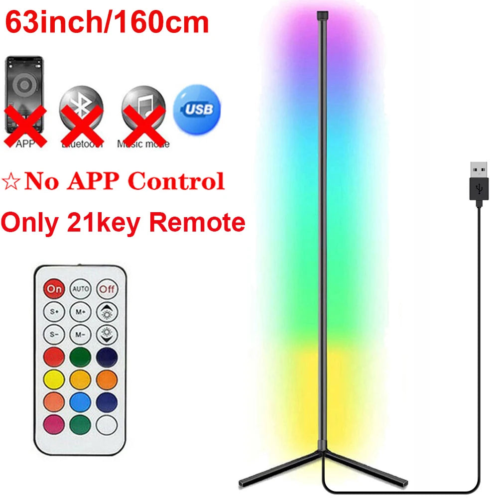HomeFyZy RGB Smart Corner Lamp™ - 160cm Smart Tuya Corner Floor Lamp RGB LED, Modern Mood Lighting Alexa Stand Lights
