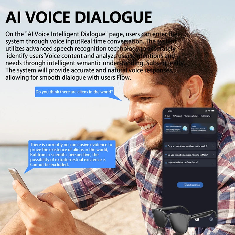 Xiaomi HY-C8 Smart Glasses - AI Intelligent Translation Wireless Bluetooth