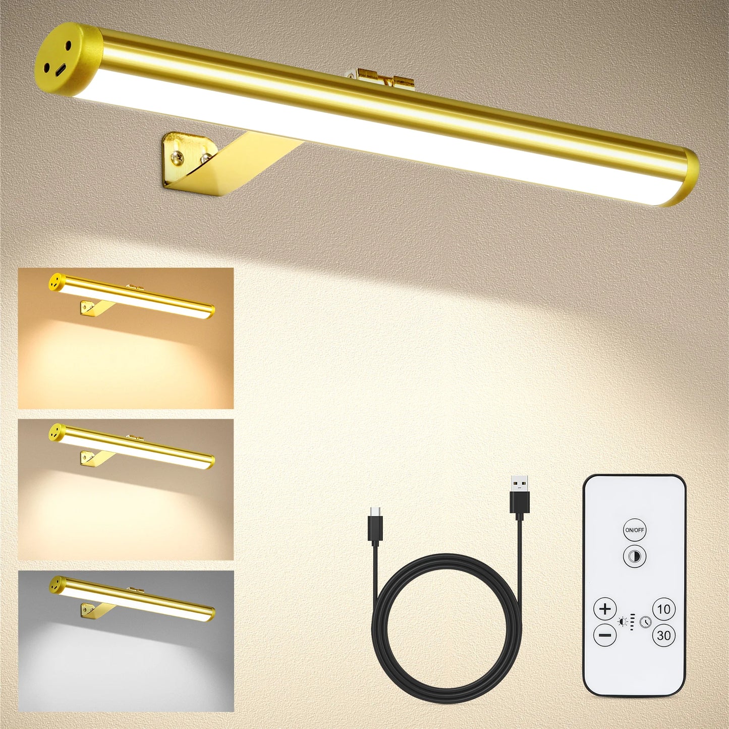 HomeFyZy MirrorGlow™ Remote Control LED Wall Light USB Charging