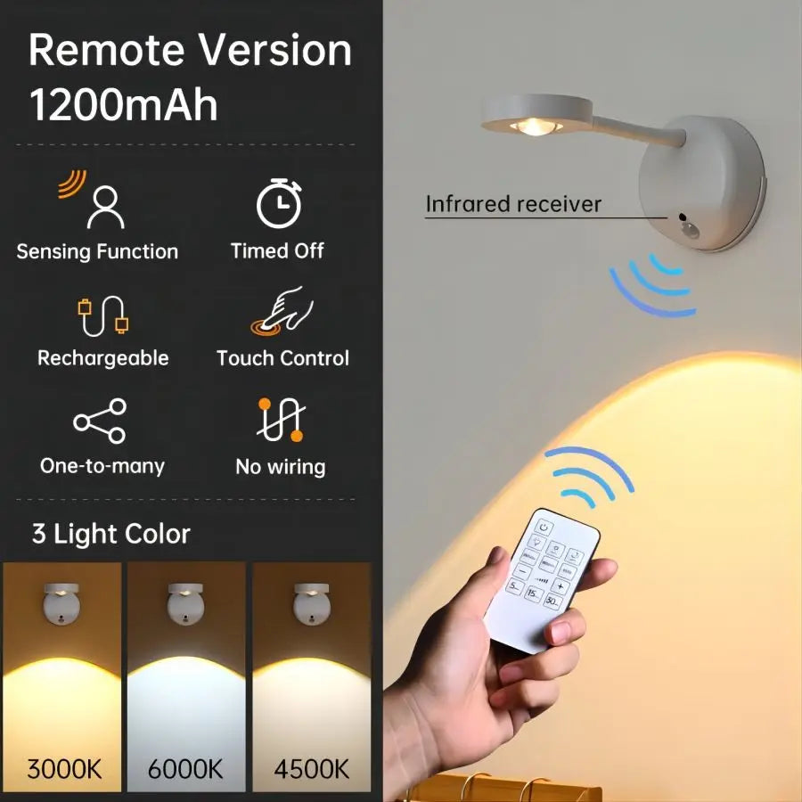 HomeFyZy MotionGlow™ - Wireless Motion Sensor Light LED USB Rechargeable Wall Lamp