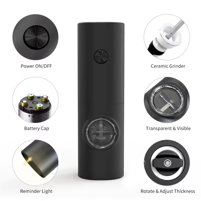 HomeFyZy SeasonPro™ - Electric Automatic Salt and Pepper Grinder Set with Led Light Grinder