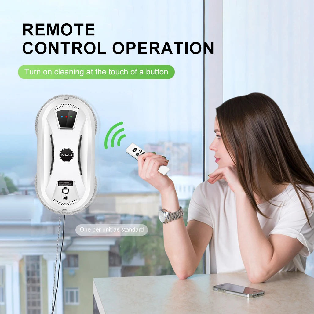 HomeFyZy Window Shine Bot™ Ultra thin Robot Vacuum Cleaner Remote Control for Home