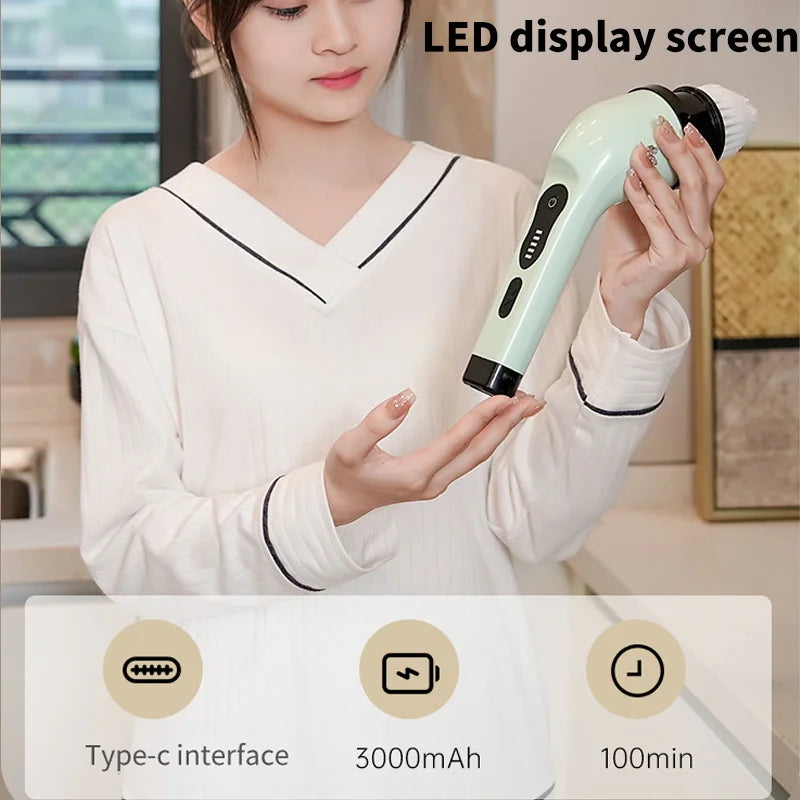 HomeFyZy Spin Brush Clean™ 9-in-1 Electric Cleaning Brush Electric Spin Cleaning Scrubber Electric Cleaning Tools