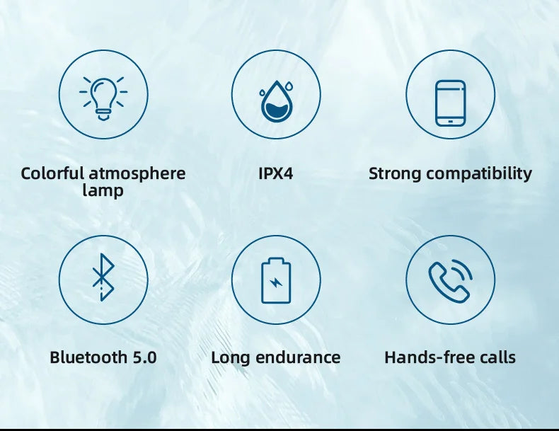 HomeFyZy GlowWave Bluetooth Speaker™ - Portable Waterproof Bluetooth Shower Speaker with Suction Cup and LED Lights 3D