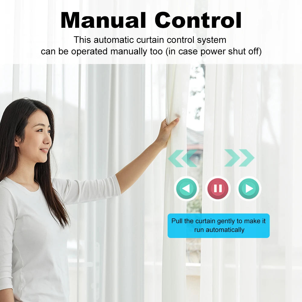 HomeFyzy AutoCurtain Pro™ Smart Zigbee/WiFi Electric Shutter Curtain Motor