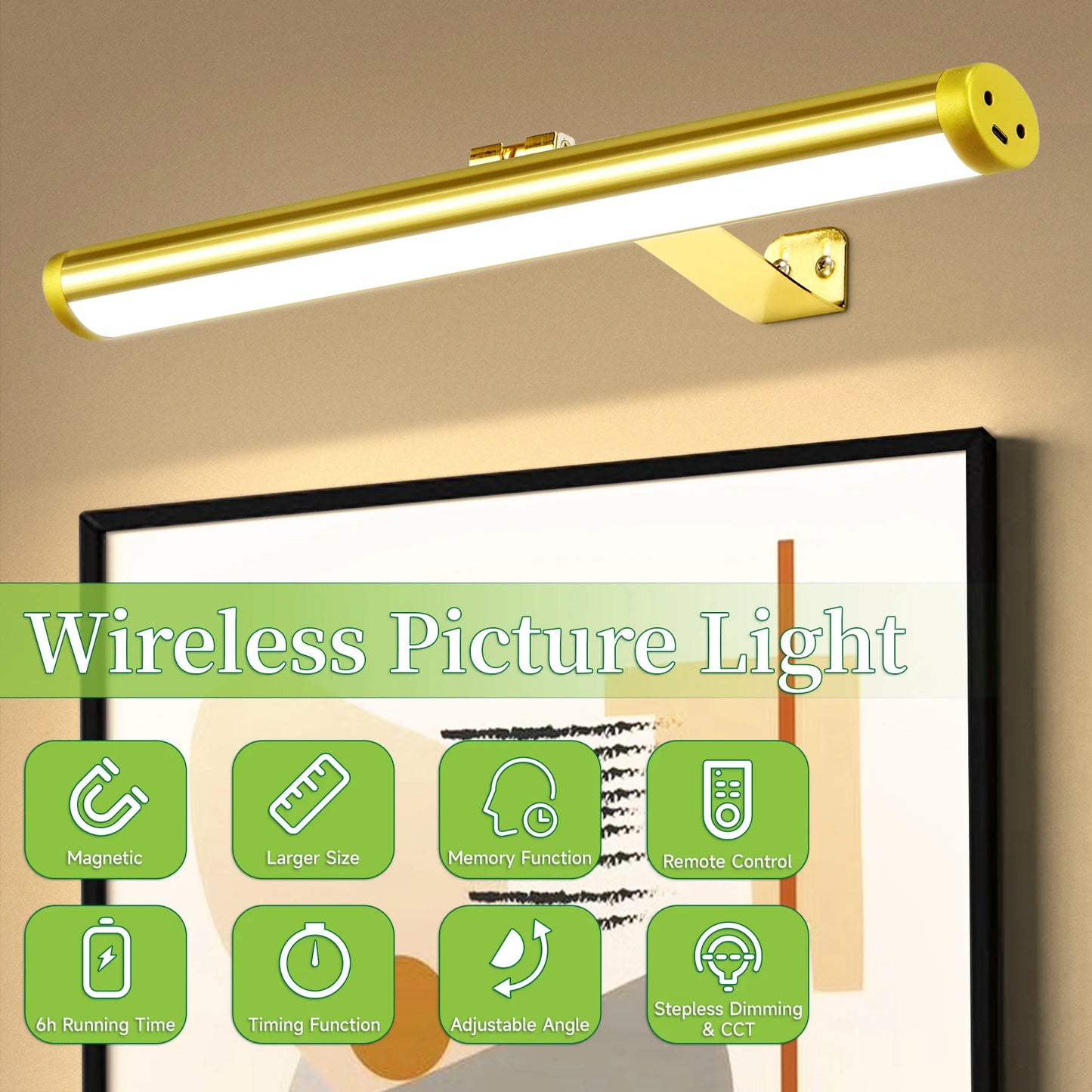HomeFyZy MirrorGlow™ Remote Control LED Wall Light USB Charging