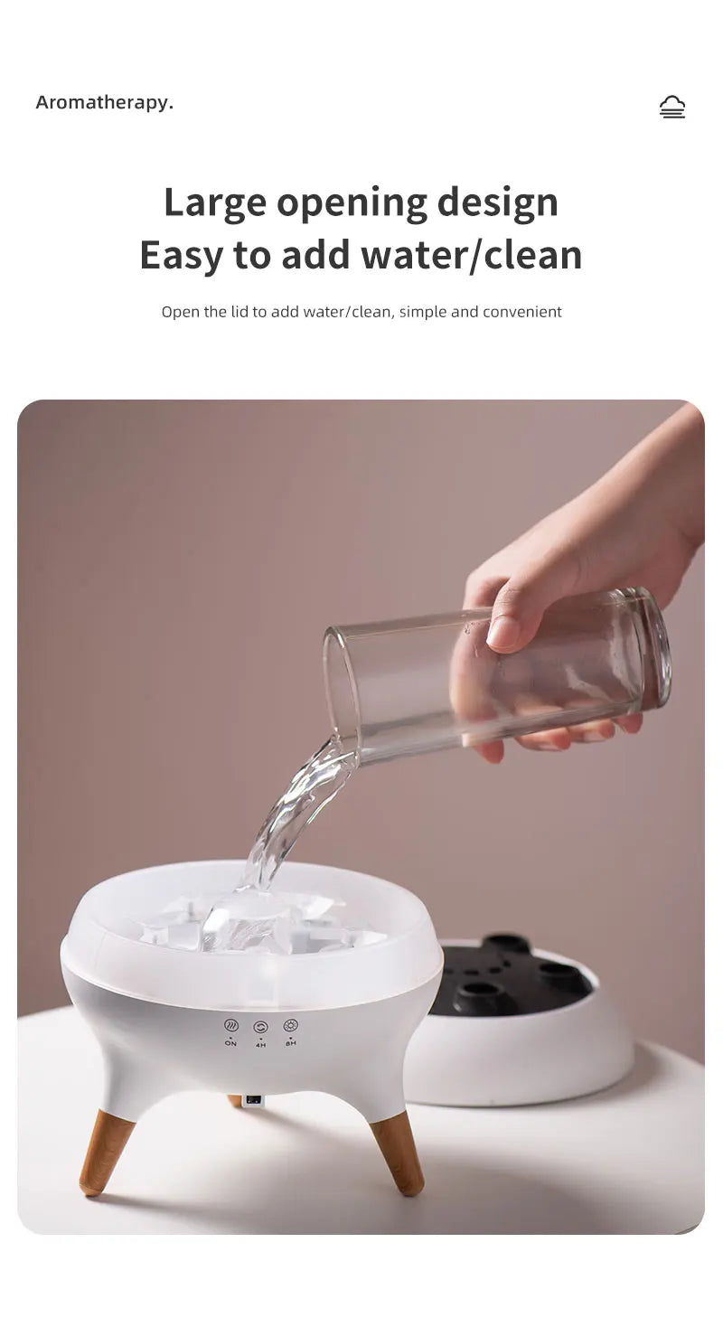 HomeFyZy Dynamic JellyMist™ - Air Humidifier 250ml Essential Oil Diffuser Remote Control with 7 Colorful Night Lights