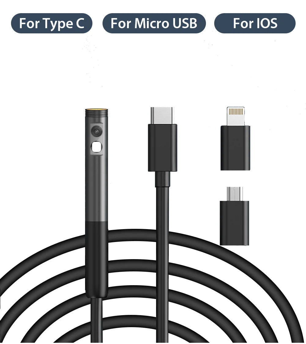 HomeFyZy Dual-Lens Endoscope Camera™ - 2MP Single/Dual Lens Endoscope Camera Mini Inspection Camera