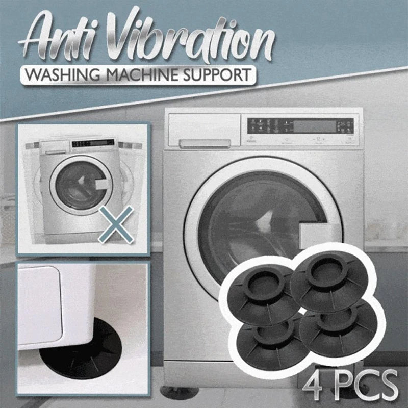 HomeFyZy Anti-Vibration Washer Pads™ - 4Pcs Silent Skid Raiser Mat For Washing Machine Support Dampers