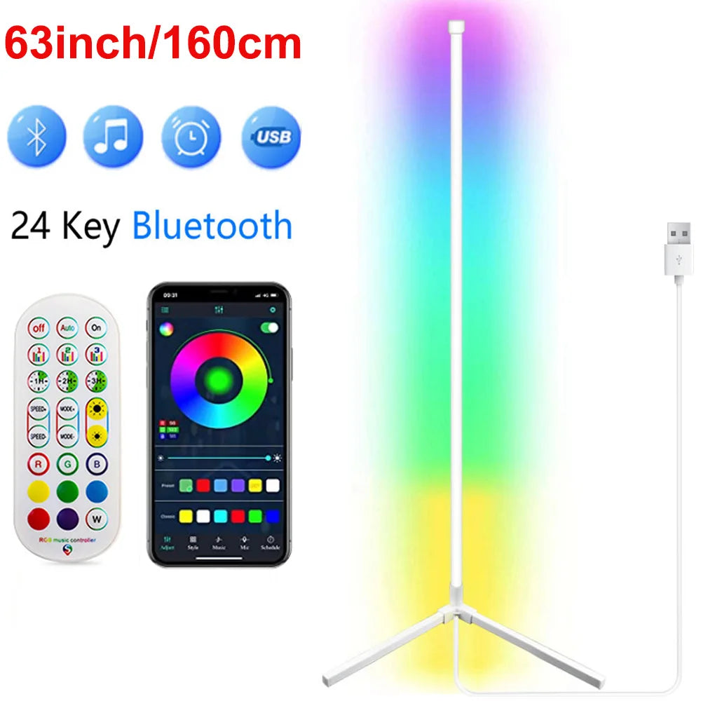 HomeFyZy RGB Smart Corner Lamp™ - 160cm Smart Tuya Corner Floor Lamp RGB LED, Modern Mood Lighting Alexa Stand Lights