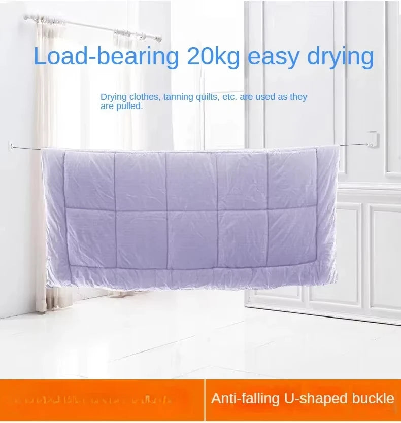 HomeFyZy FlexDry Retractable Line™ - Retractable Clothesline Stainless Seel, Space-Saving