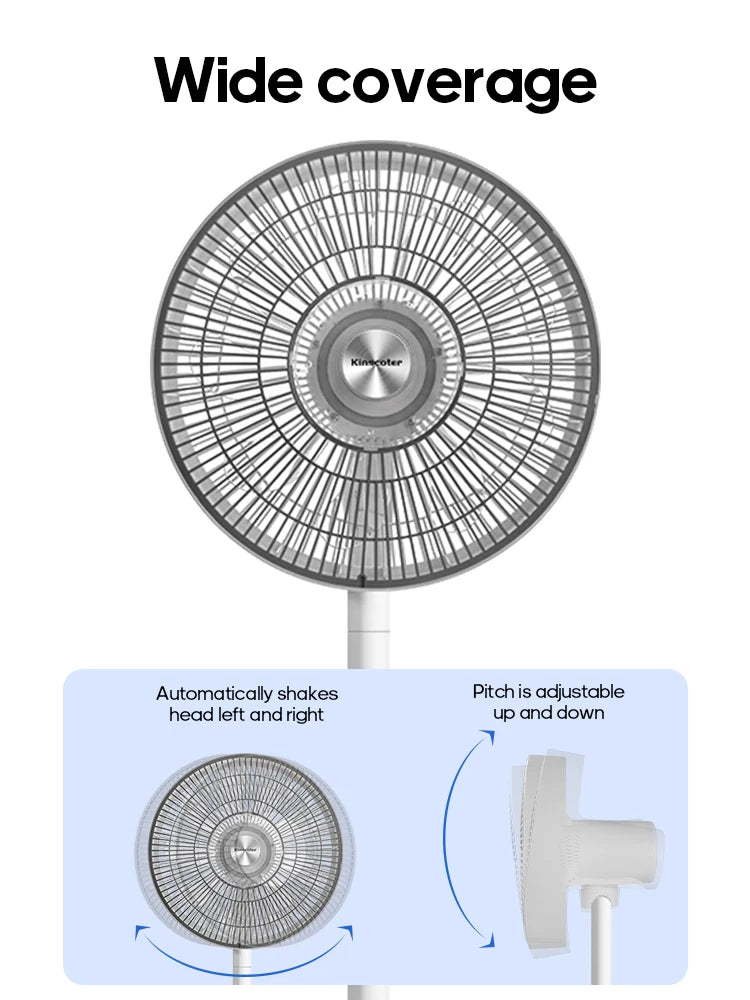 HomeFyzy BreezePro™ – 4-Speed Silent Air Circulator Fan with Remote Control