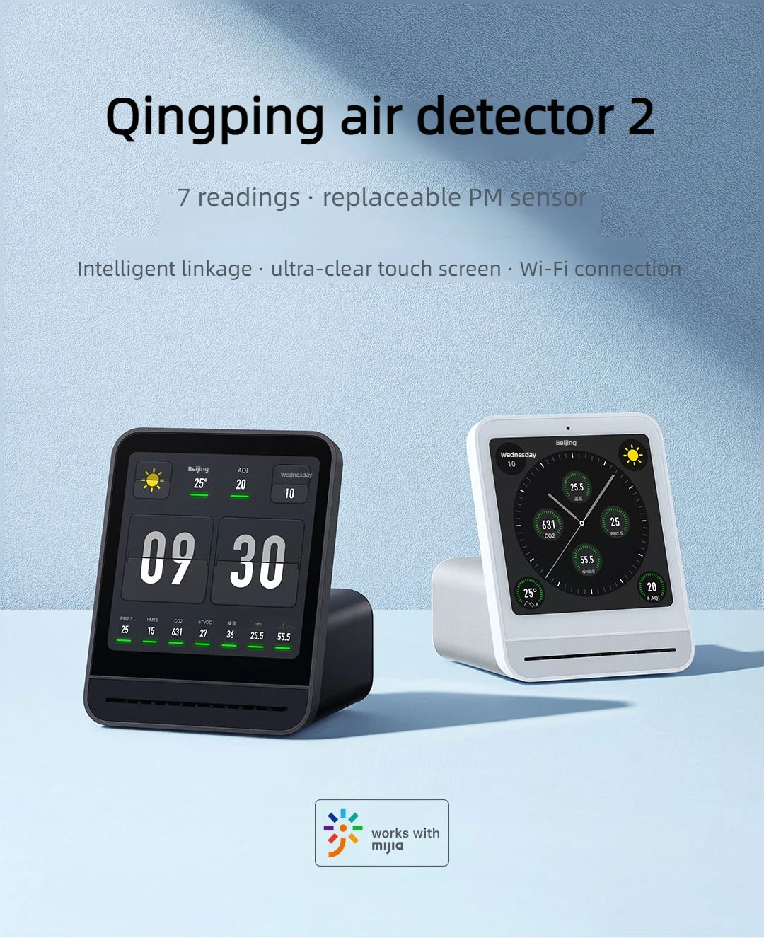 HomeFyZy AirSense™ – Smart Air Quality Monitor (CO₂, PM2.5, Temp & Humidity)