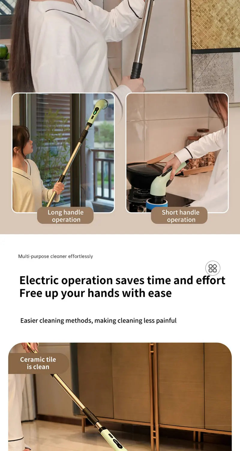 HomeFyZy Spin Brush Clean™ 9-in-1 Electric Cleaning Brush Electric Spin Cleaning Scrubber Electric Cleaning Tools