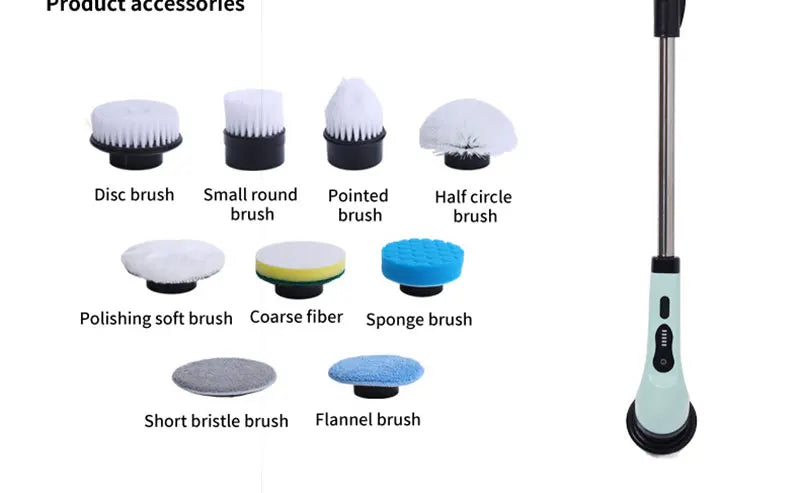 HomeFyZy Spin Brush Clean™ 9-in-1 Electric Cleaning Brush Electric Spin Cleaning Scrubber Electric Cleaning Tools