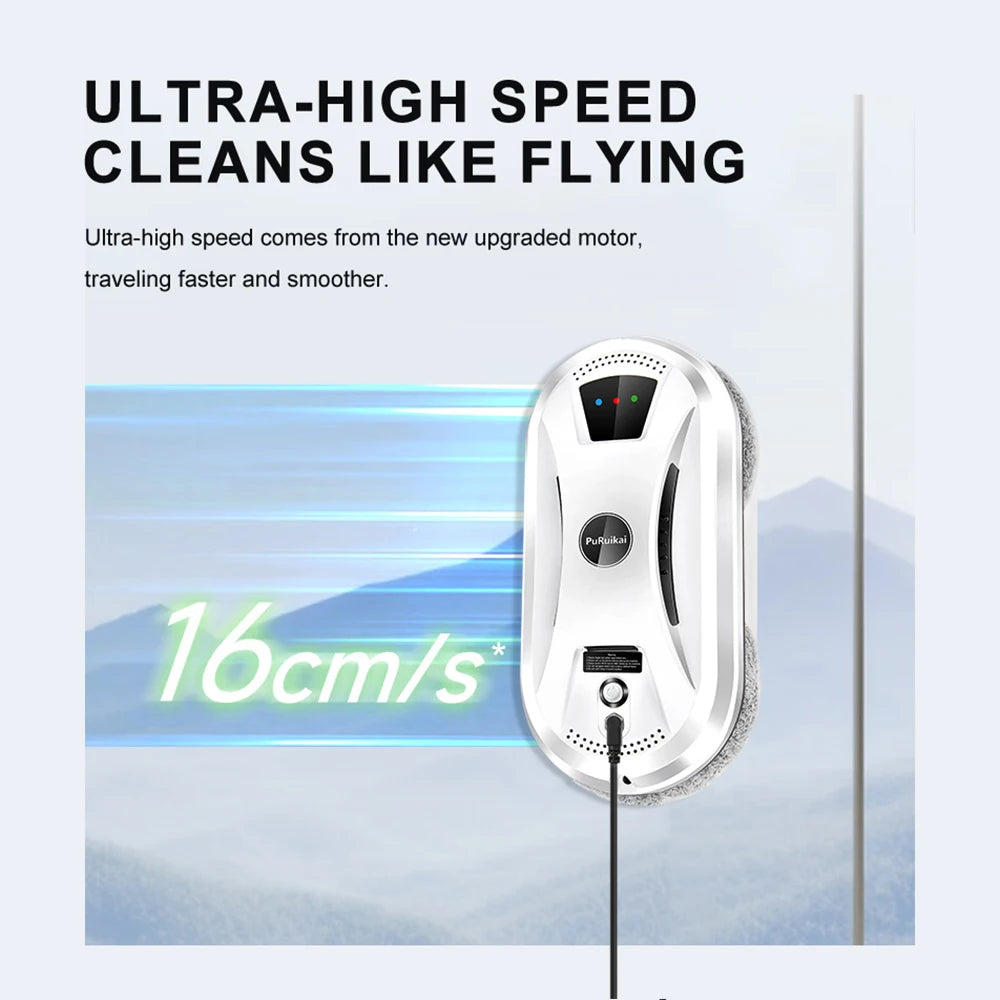 HomeFyZy Window Shine Bot™ Ultra thin Robot Vacuum Cleaner Remote Control for Home