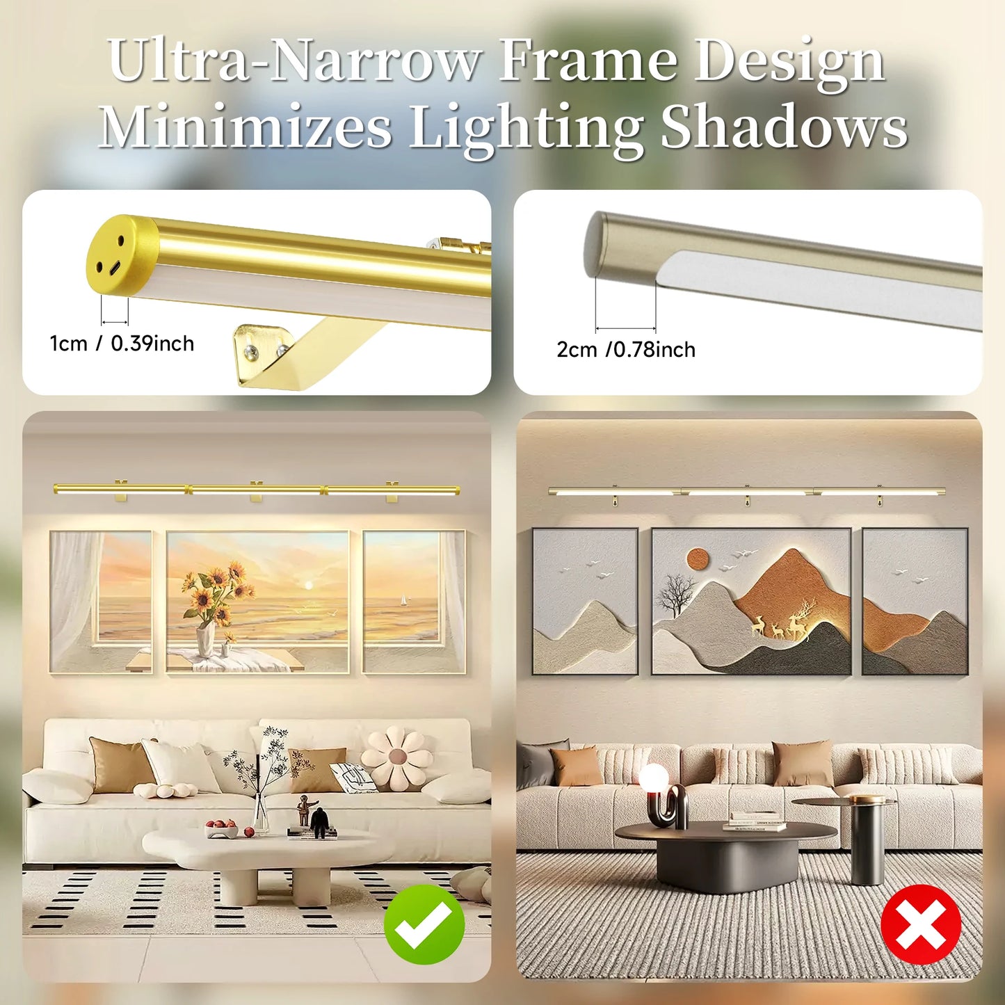 HomeFyZy MirrorGlow™ Remote Control LED Wall Light USB Charging