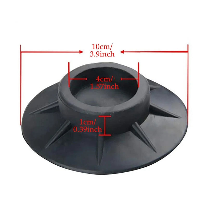 HomeFyZy Anti-Vibration Washer Pads™ - 4Pcs Silent Skid Raiser Mat For Washing Machine Support Dampers