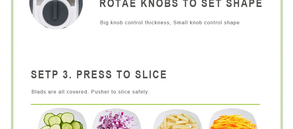 HomeFyzy SlicePro™ – Adjustable Mandoline Food Slicer