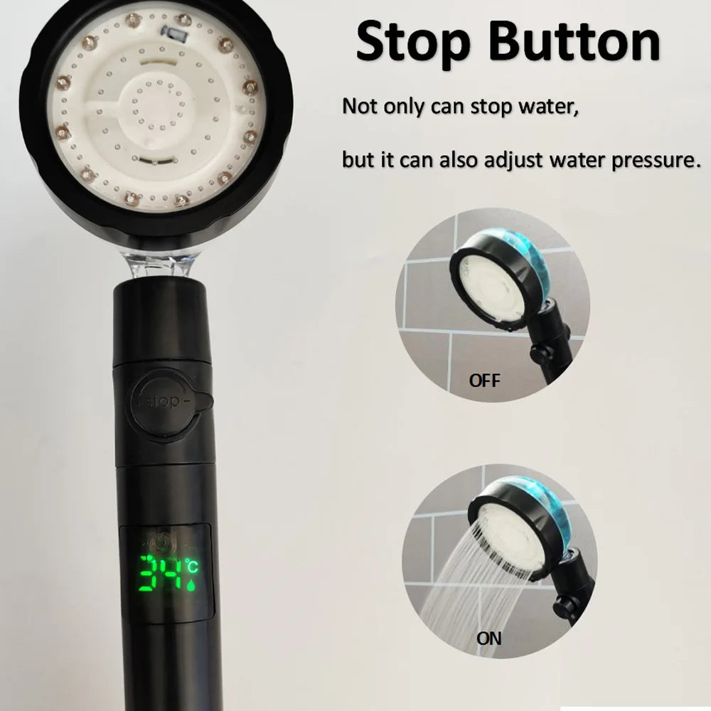 HomeFyZy TempGlow Shower Head™ - LED Digital Temperature Display Shower Head Temperature Control
