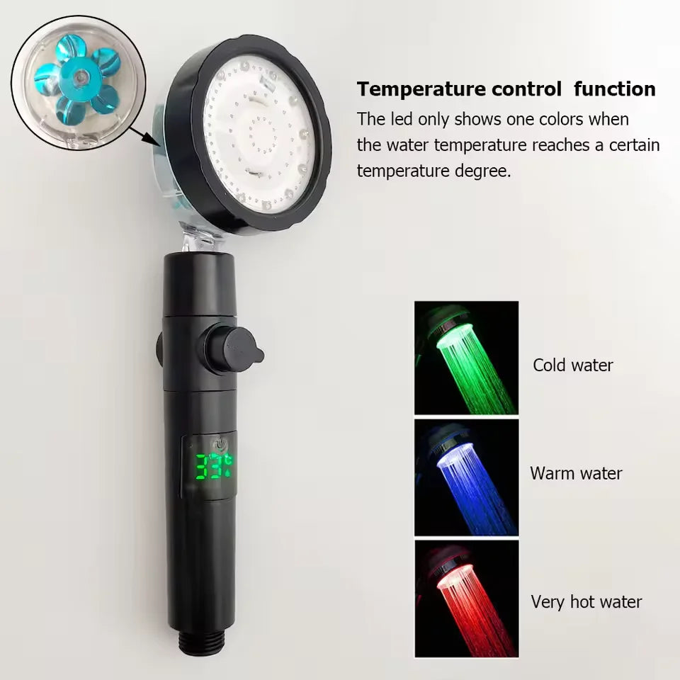 HomeFyZy TempGlow Shower Head™ - LED Digital Temperature Display Shower Head Temperature Control