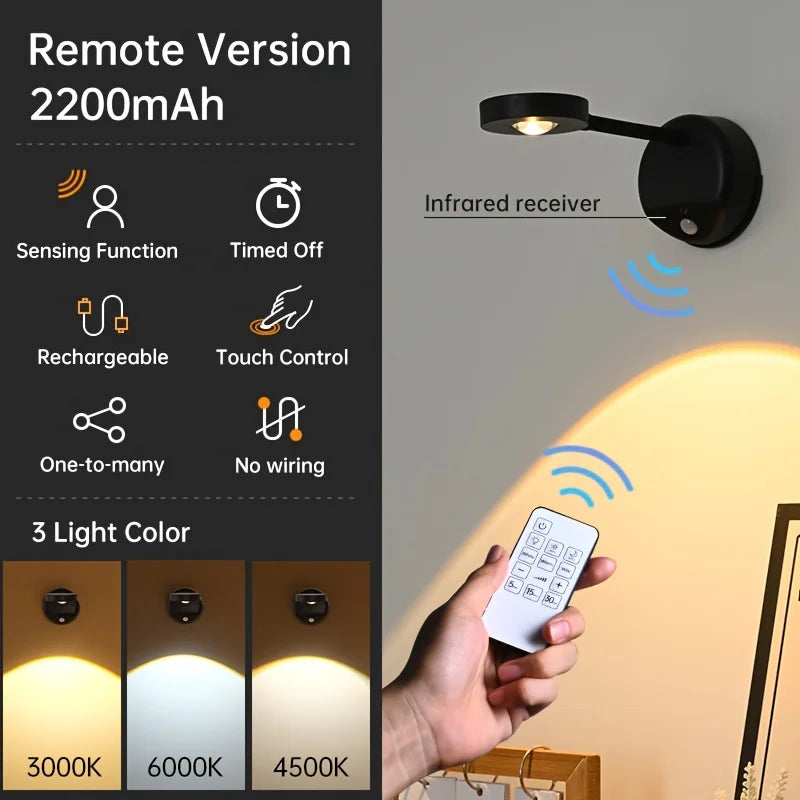 HomeFyZy MotionGlow™ - Wireless Motion Sensor Light LED USB Rechargeable Wall Lamp