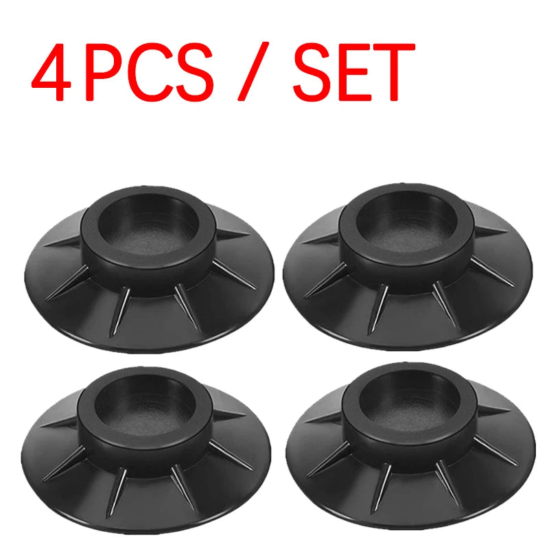 HomeFyZy Anti-Vibration Washer Pads™ - 4Pcs Silent Skid Raiser Mat For Washing Machine Support Dampers