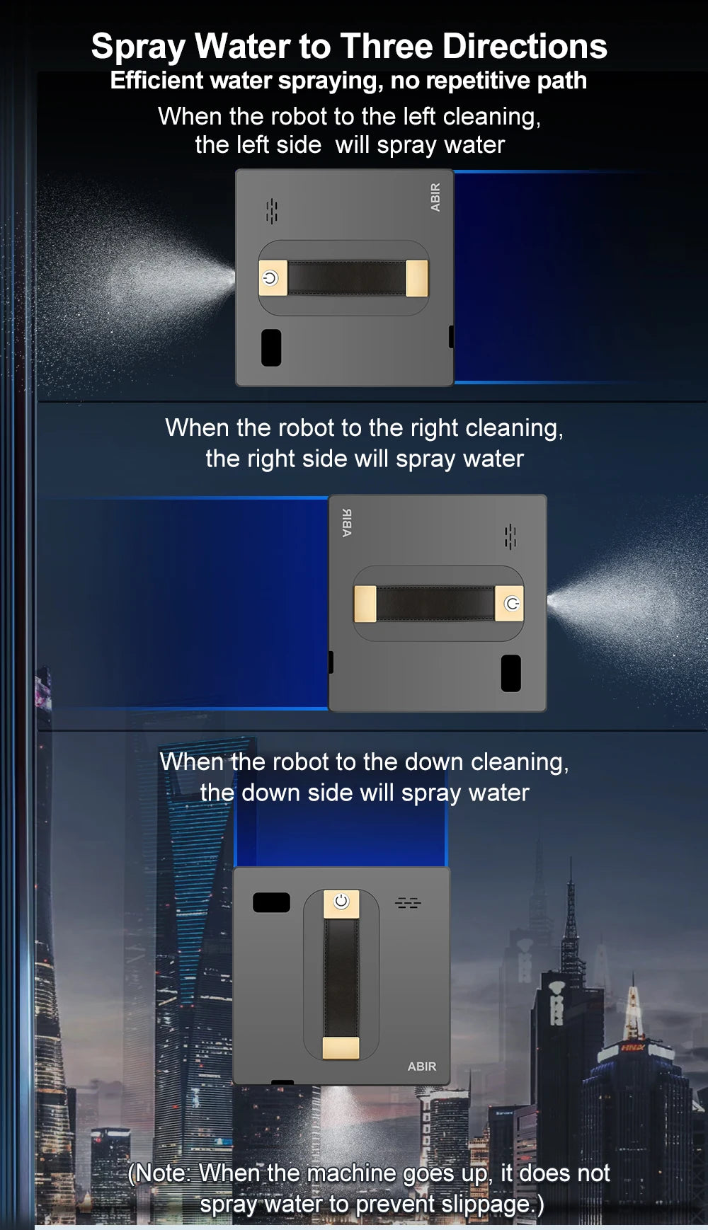 HomeFyZy GlassBot™ - Dual Water Spray, Smart Memory ,High Vacuum Suction, Laser Sensor, Home Wall Glass Cleaning Robot