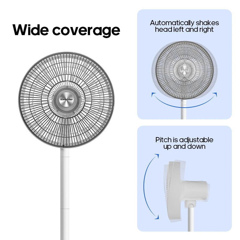 HomeFyzy BreezePro™ – 4-Speed Silent Air Circulator Fan with Remote Control