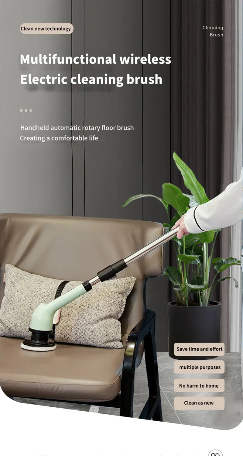 HomeFyZy Spin Brush Clean™ 9-in-1 Electric Cleaning Brush Electric Spin Cleaning Scrubber Electric Cleaning Tools