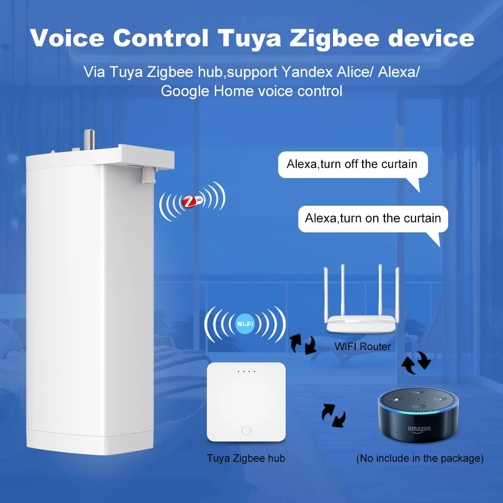 HomeFyzy AutoCurtain Pro™ Smart Zigbee/WiFi Electric Shutter Curtain Motor