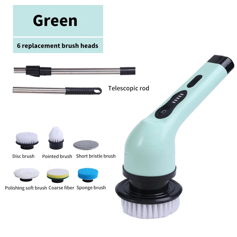 HomeFyZy Spin Brush Clean™ 9-in-1 Electric Cleaning Brush Electric Spin Cleaning Scrubber Electric Cleaning Tools